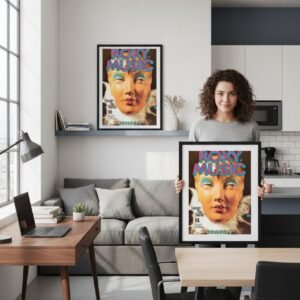 Roxy Music 1973 Frankfurt Concert Poster – Bryan Ferry, Brian Eno, Vintage Rock Print