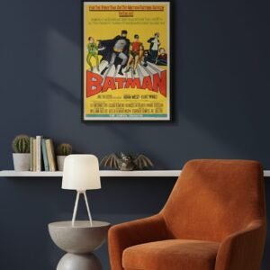 1966 Batman Retro Comic Poster – Vintage Pop Art Superhero Wall Print