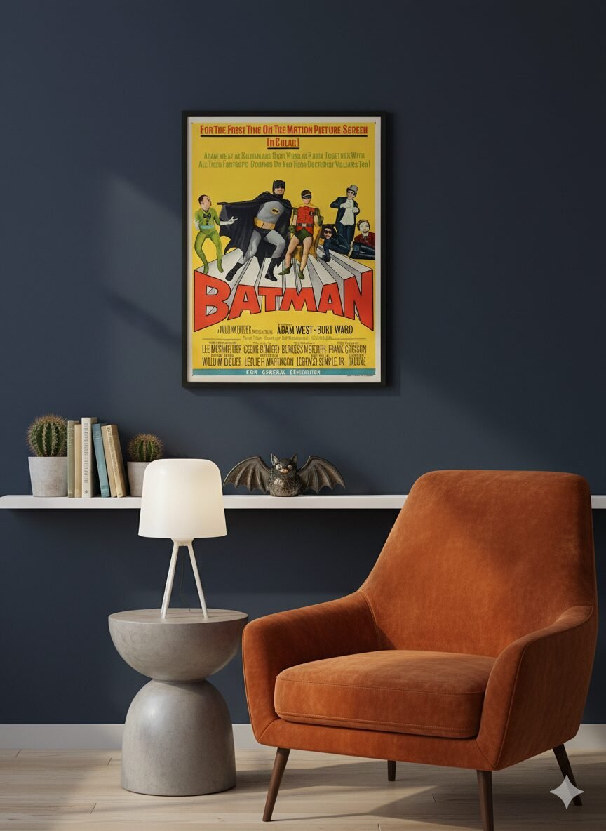 1966 Batman Retro Comic Poster – Vintage Pop Art Superhero Wall Print 1966 Batman Retro Comic Poster – Vintage Pop Art Superhero Wall Print