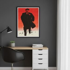 1960s Soviet Union Lenin Poster – Retro CCCP Communist Propaganda Wall Print