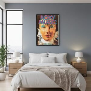 Roxy Music 1973 Frankfurt Concert Poster – Bryan Ferry, Brian Eno, Vintage Rock Print