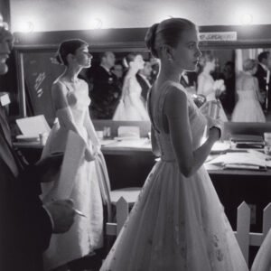 Grace Kelly and Audrey Hepburn 1956 Academy Awards Poster – Classic Vintage Hollywood Print