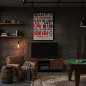 B.B. King Bobby Blue Bland Count Basie 1963 Vintage Jazz Blues Concert Poster