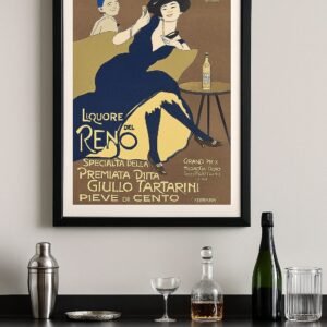Liquore Del Reno 1909 Vintage Advertising Poster