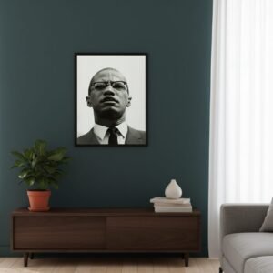 Rare Malcolm X Civil Rights Poster – Vintage 1960s Black History Collectible