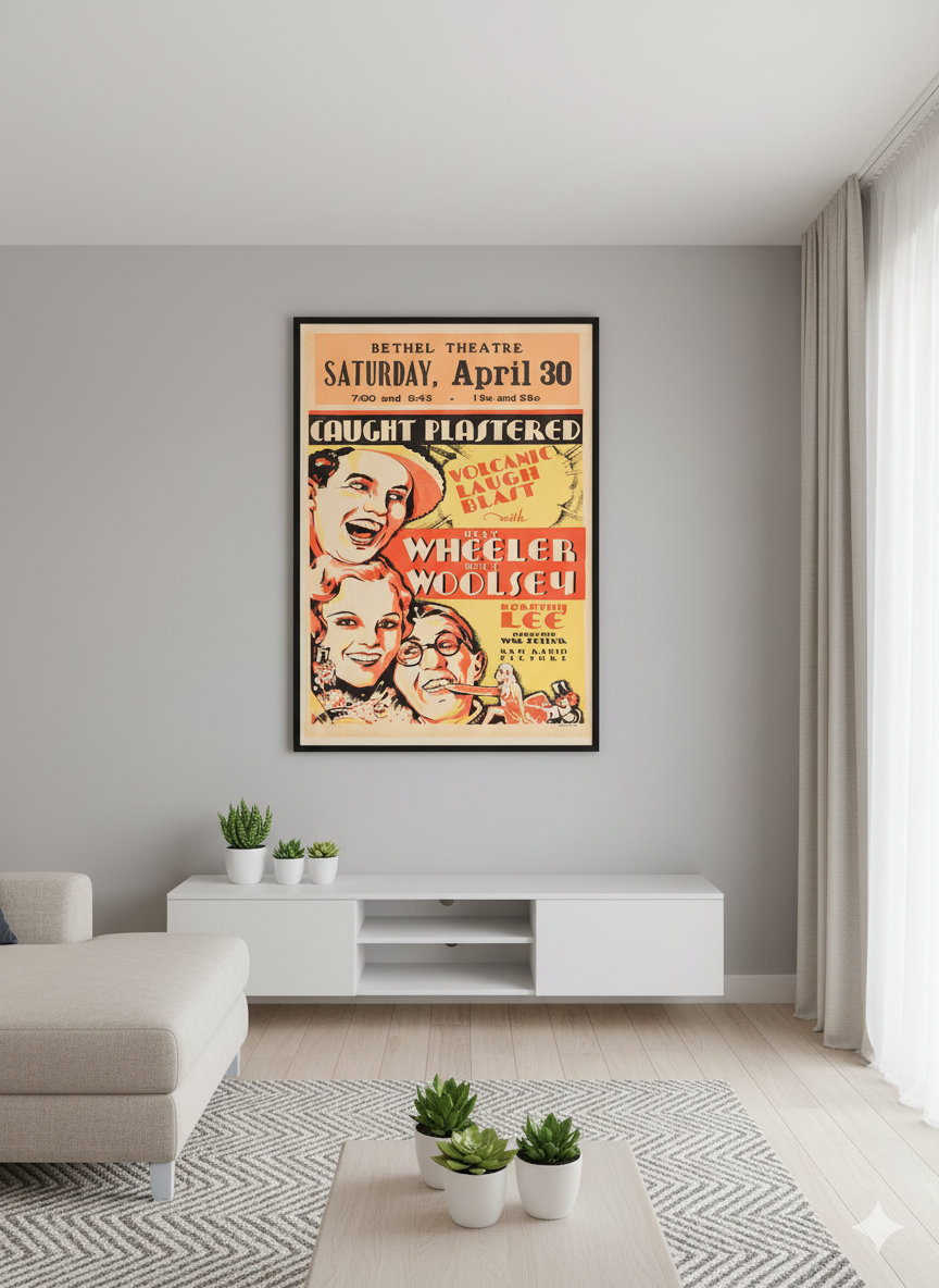 Caught Plastered 1931 Classic Comedy Film Poster Caught Plastered 1931 Classic Comedy Film Poster