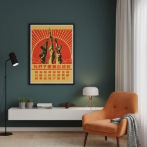 1960s Chinese Propaganda Poster – Cultural Revolution Collectible