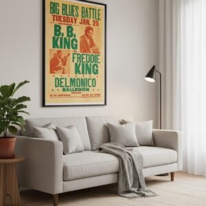 B.B. King, Freddie King 1966 Dallas, TX Concert Poster