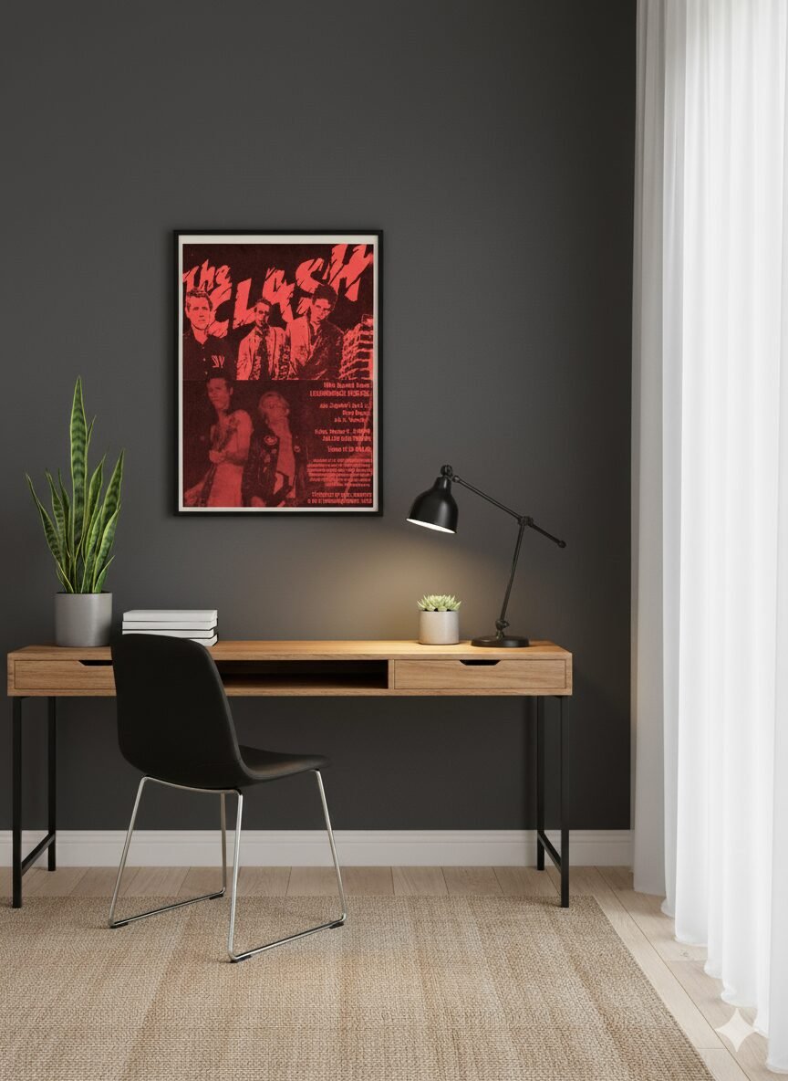 The Clash 1979 Vintage Punk Rock Concert Handbill Poster The Clash 1979 Vintage Punk Rock Concert Handbill Poster