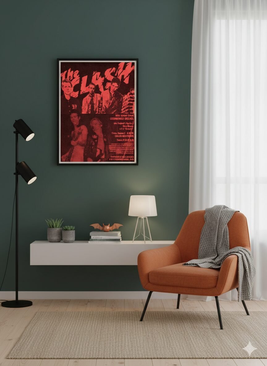 The Clash 1979 Vintage Punk Rock Concert Handbill Poster The Clash 1979 Vintage Punk Rock Concert Handbill Poster