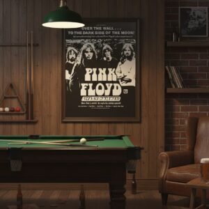 Pink Floyd Live at Pompeii 1972 Vintage Psychedelic Rock Concert Poster