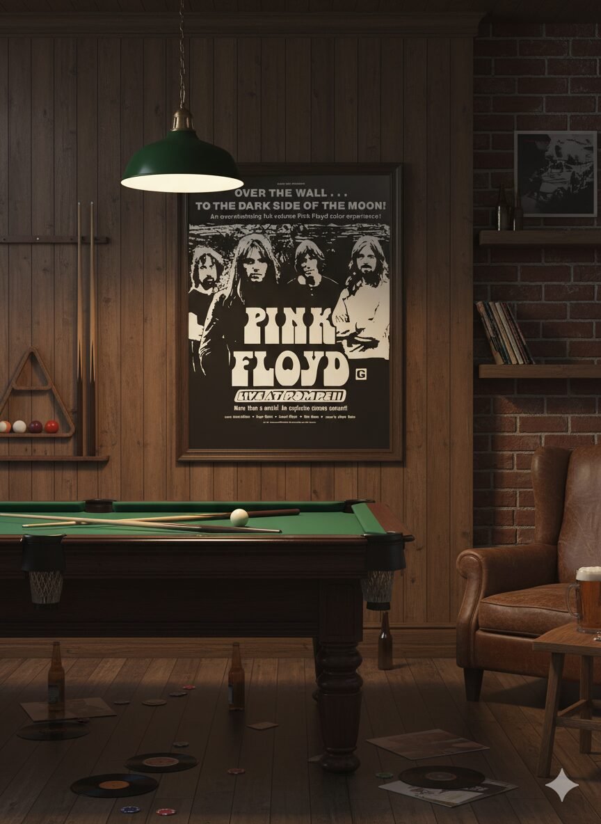 Pink Floyd Live at Pompeii 1972 Vintage Psychedelic Rock Concert Poster Pink Floyd Live at Pompeii 1972 Vintage Psychedelic Rock Concert Poster