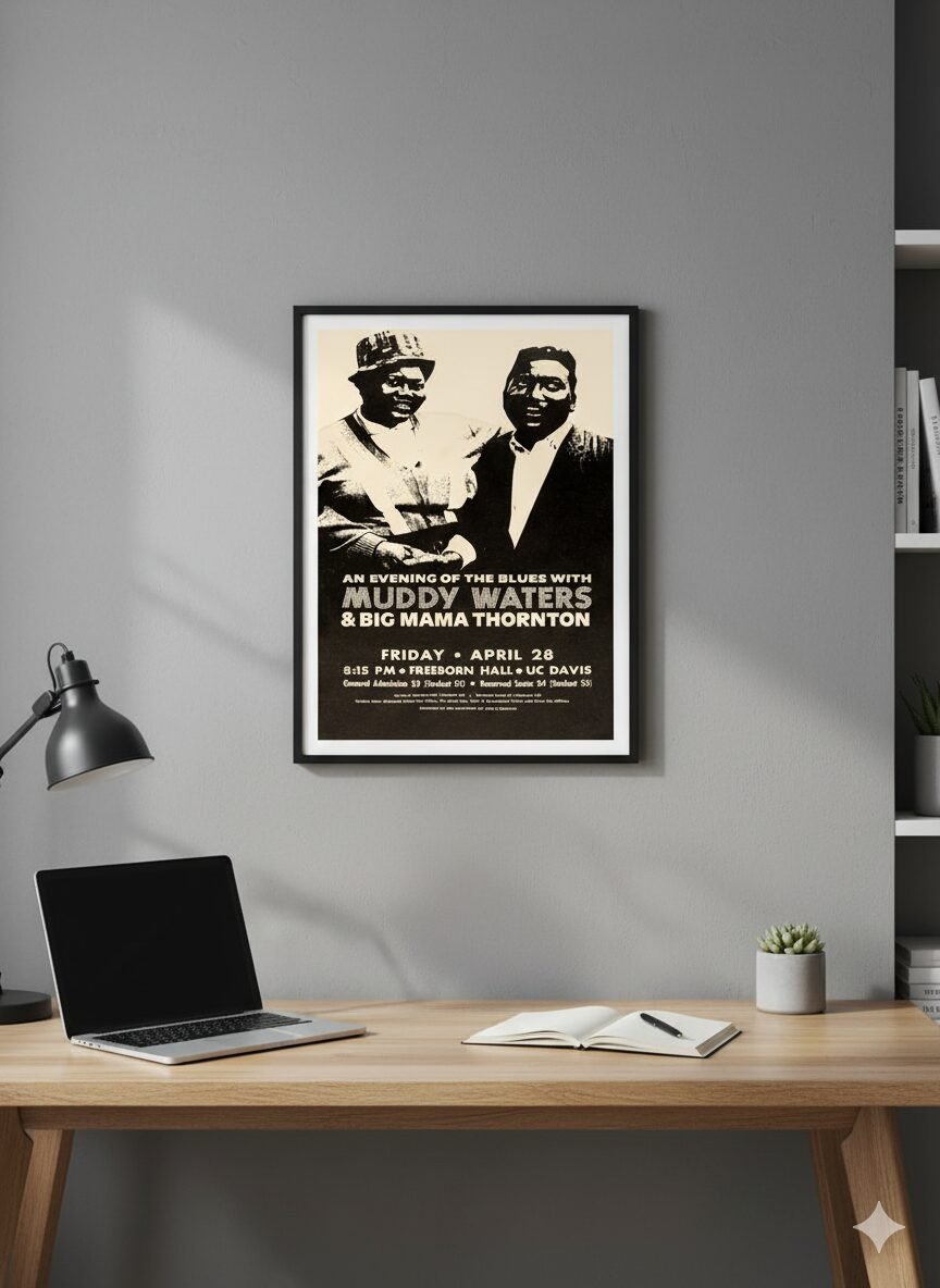 Muddy Waters & Big Mama Thornton 1967 Vintage Blues Concert Poster – Classic 60s Music Memorabilia Muddy Waters & Big Mama Thornton 1967 Vintage Blues Concert Poster – Classic 60s Music Memorabilia