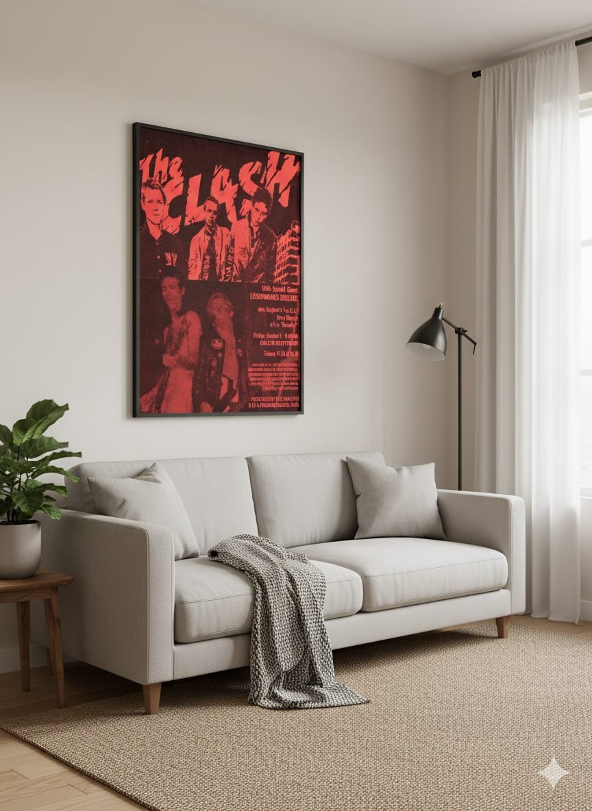 The Clash 1979 Vintage Punk Rock Concert Handbill Poster The Clash 1979 Vintage Punk Rock Concert Handbill Poster