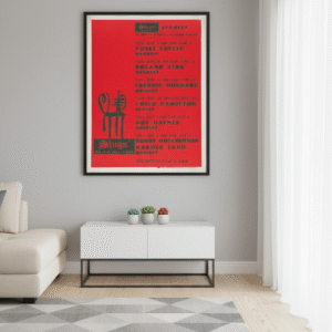 1969 New York Jazz Concert Poster Featuring Yusef Lateef, Roland Kirk, and Freddie Hubbard – Vintage 60s Jazz Memorabilia for Music Collectors