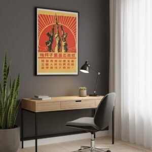 1960s Chinese Propaganda Poster – Cultural Revolution Collectible