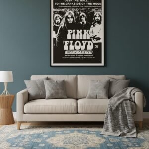 Pink Floyd Live at Pompeii 1972 Vintage Psychedelic Rock Concert Poster
