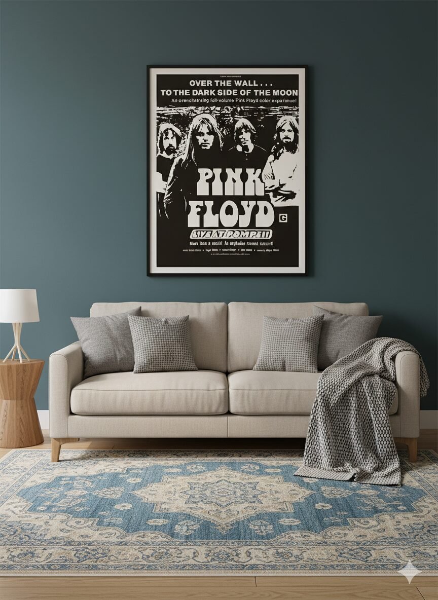 Pink Floyd Live at Pompeii 1972 Vintage Psychedelic Rock Concert Poster Pink Floyd Live at Pompeii 1972 Vintage Psychedelic Rock Concert Poster