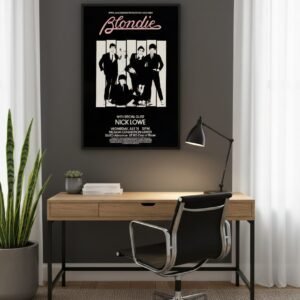 Blondie and Nick Lowe 1979 Concert Poster – Rare Vintage New Wave and Power Pop Tour Print