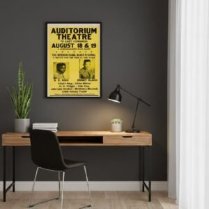 Vintage Late 1960s B.B. King and Bobby Blue Bland Chicago Poster – Classic Soul Blues Collectible