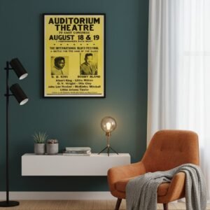 Vintage Late 1960s B.B. King and Bobby Blue Bland Chicago Poster – Classic Soul Blues Collectible