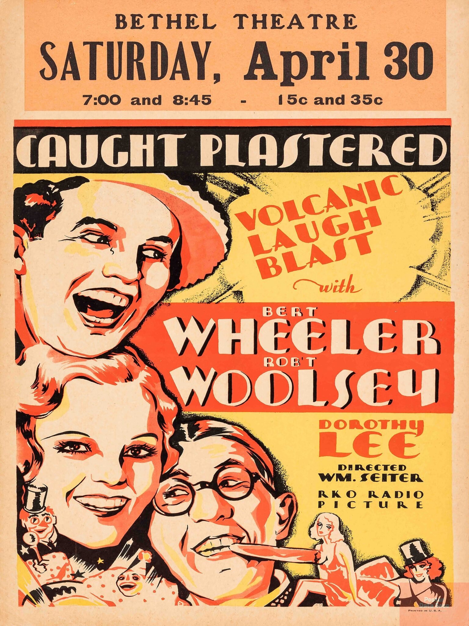 Caught Plastered 1931 Classic Comedy Film Poster Caught Plastered 1931 Classic Comedy Film Poster