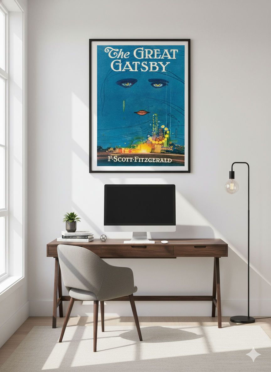 The Great Gatsby 1925 Original Book Cover Poster The Great Gatsby 1925 Original Book Cover Poster