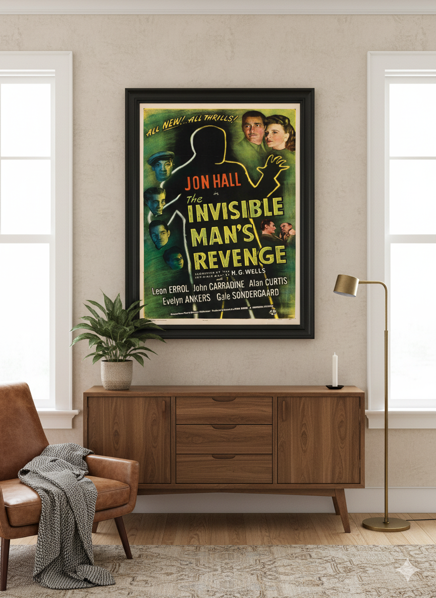 The Invisible Man’s Revenge 1944 Vintage Horror Movie Poster The Invisible Man’s Revenge 1944 Vintage Horror Movie Poster