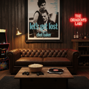 Let’s Get Lost 1988 Promotional Poster – Chet Baker Jazz Legend and Lily Print Styles