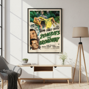 Zombies on Broadway 1944 Vintage Horror Poster – Classic B-Movie Print with Bela Lugosi