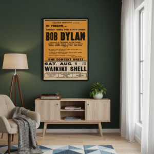 Bob Dylan 1964 Blowin’ in the Wind Vintage Folk Music Concert Poster