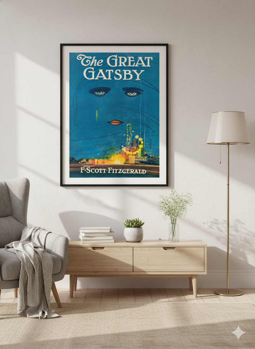The Great Gatsby 1925 Original Book Cover Poster The Great Gatsby 1925 Original Book Cover Poster