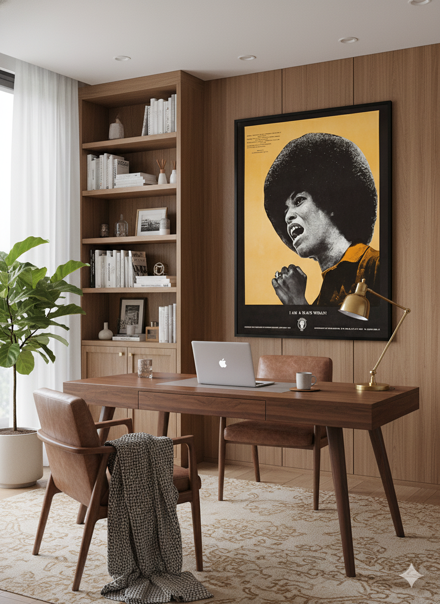 I Am a Black Woman Angela Davis 1972 Vintage Civil Rights Poster I Am a Black Woman Angela Davis 1972 Vintage Civil Rights Poster