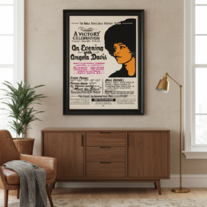 Angela Davis Legal Defense Fund 1972 Poster – Vintage Civil Rights Activism Print