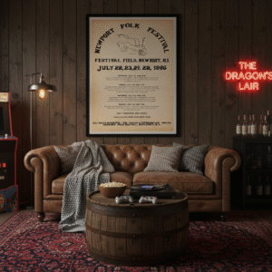 Bob Dylan Live 1965 Newport Festival Poster