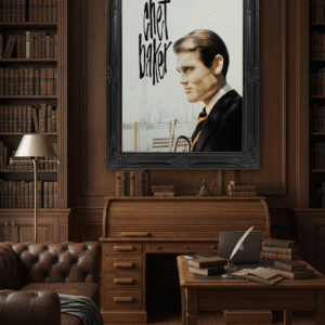 Vintage 1958 Chet Baker in New York Poster – Iconic Jazz Musician Print