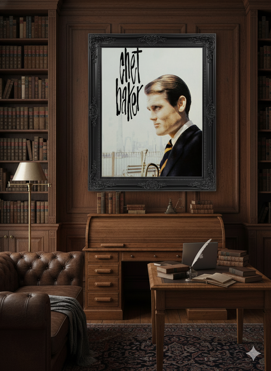 Vintage 1958 Chet Baker in New York Poster – Iconic Jazz Musician Print Vintage 1958 Chet Baker in New York Poster – Iconic Jazz Musician Print