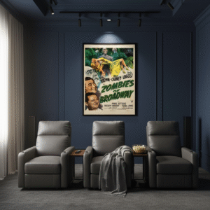 Zombies on Broadway 1944 Vintage Horror Poster – Classic B-Movie Print with Bela Lugosi
