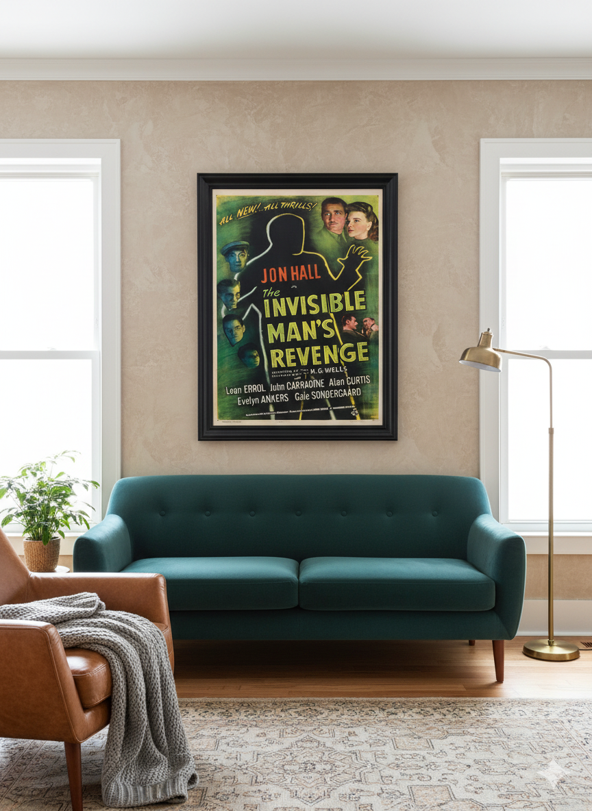 The Invisible Man’s Revenge 1944 Vintage Horror Movie Poster The Invisible Man’s Revenge 1944 Vintage Horror Movie Poster