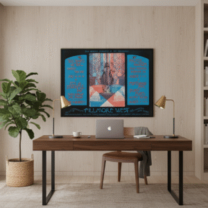 1970 Fleetwood Mac & Friends Concert Poster – Retro Psychedelic Rock Collectible