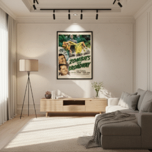 Zombies on Broadway 1944 Vintage Horror Poster – Classic B-Movie Print with Bela Lugosi