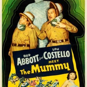 Abbott & Costello Meet the Mummy 1955 Movie Poster – Retro Horror Comedy