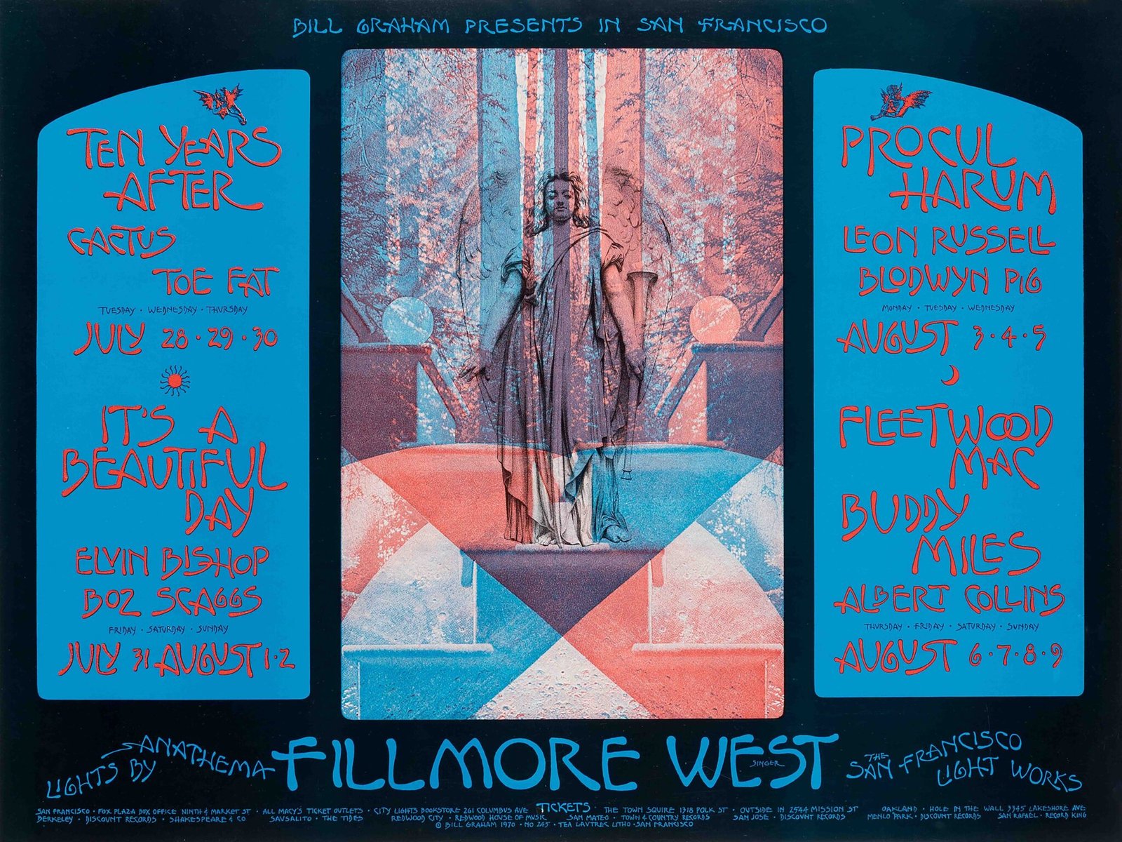 1970 Fleetwood Mac & Friends Concert Poster – Retro Psychedelic Rock Collectible 1970 Fleetwood Mac & Friends Concert Poster – Retro Psychedelic Rock Collectible