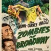 Zombies on Broadway 1944 Vintage Horror Poster – Classic B-Movie Print with Bela Lugosi