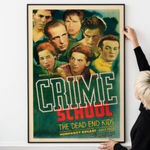Humphrey Bogart in Crime School 1938 – Superb Vintage Classic Crime Film Poster
