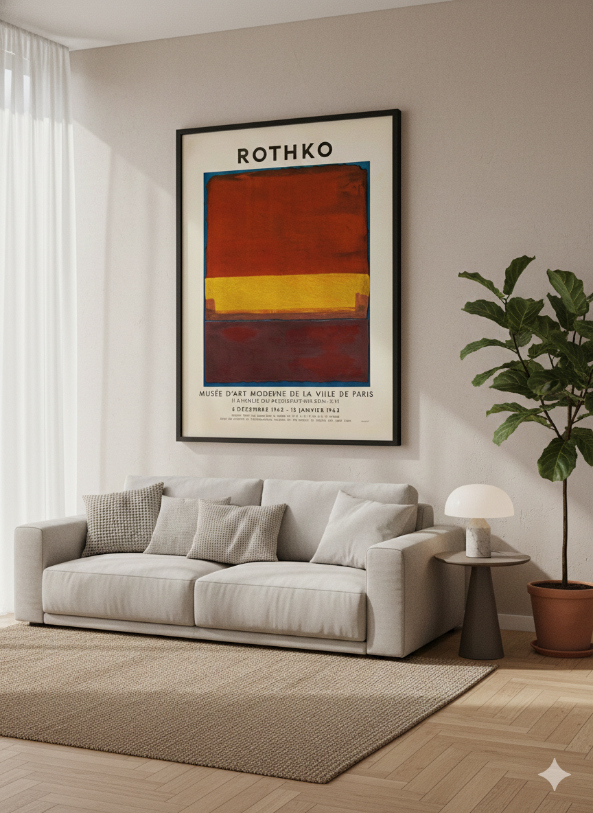 Mark Rothko Musée d'Art Moderne (Mourlot,1962) Exhibition Poster Mark Rothko Musée d'Art Moderne (Mourlot,1962) Exhibition Poster