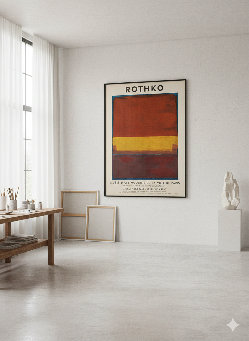 Mark Rothko Musée d'Art Moderne (Mourlot,1962) Exhibition Poster Mark Rothko Musée d'Art Moderne (Mourlot,1962) Exhibition Poster