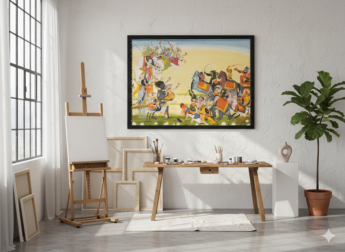 The Goddess Devi and Eight Mother Goddesses (Ashta Matrika) – Antique Indian Asian Religious Art Print The Goddess Devi and Eight Mother Goddesses (Ashta Matrika) – Antique Indian Asian Religious Art Print