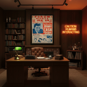 1961 concert poster featuring Johnny Cash with Flatt and Scruggs, showcasing classic American country and bluegrass live music heritage.