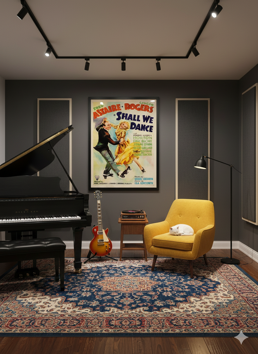 Fred Astaire & Ginger Rogers on Screen, 1937 – Classic Hollywood Musical Poster Fred Astaire & Ginger Rogers on Screen, 1937 – Classic Hollywood Musical Poster